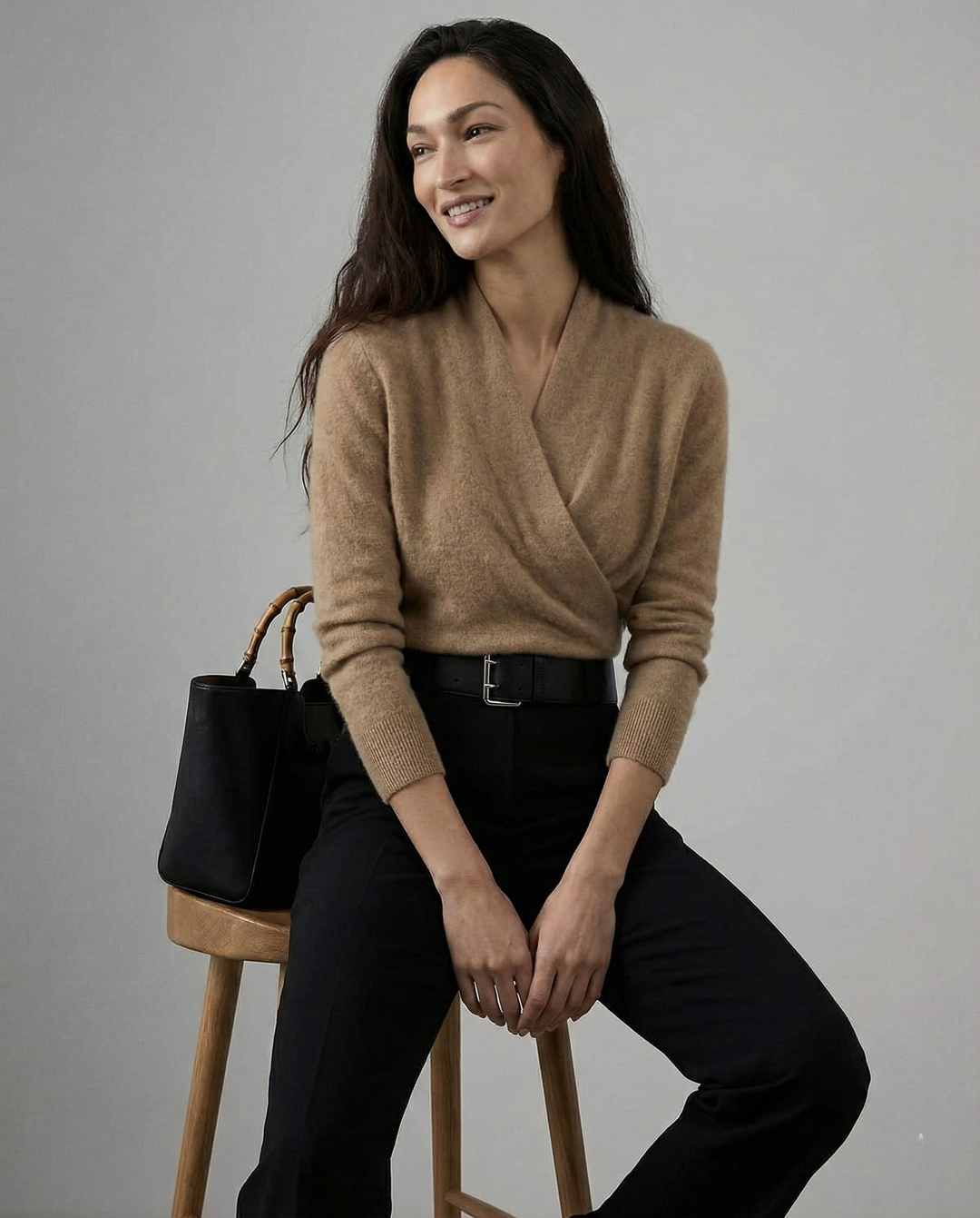 Women's Wrap-Front Knit Jumper