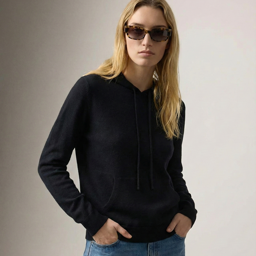 Women’s Ribbed Knit Hooded Jumper