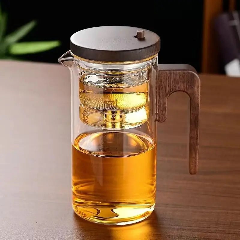 Glass Teapot with Stainless Steel Infuser - Modern Design 0