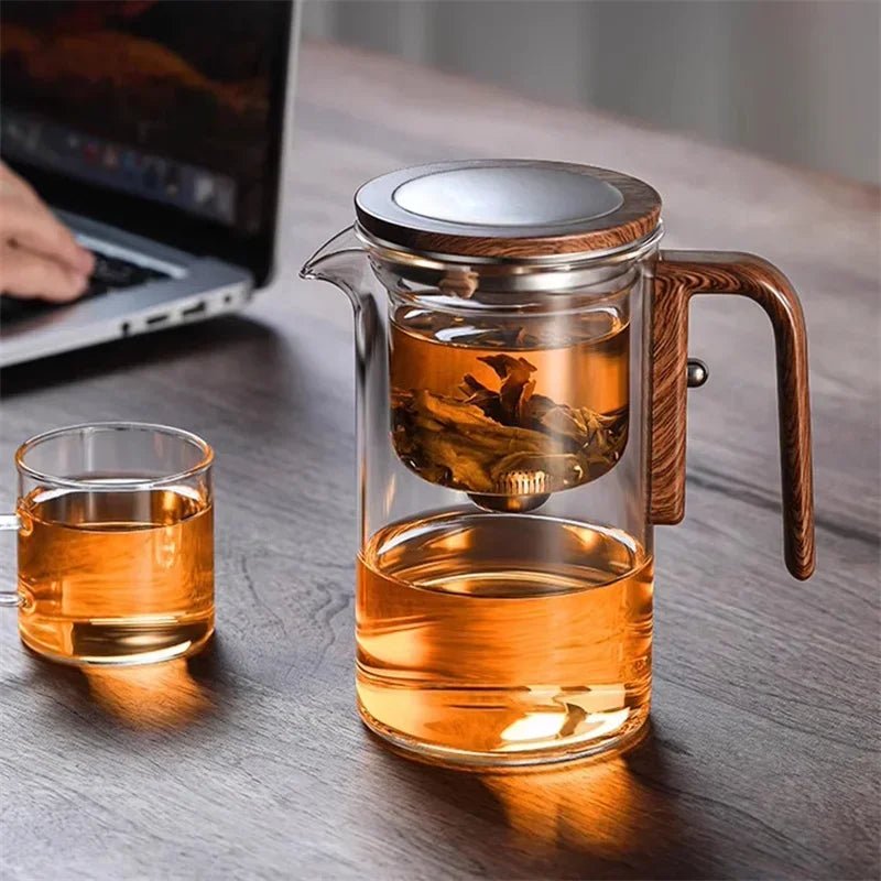 Glass Teapot with Stainless Steel Infuser - Modern Design 3
