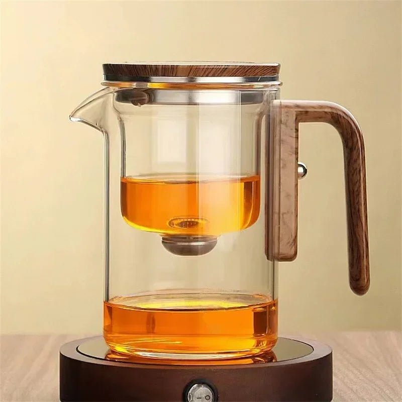 Glass Teapot with Stainless Steel Infuser - Modern Design 6