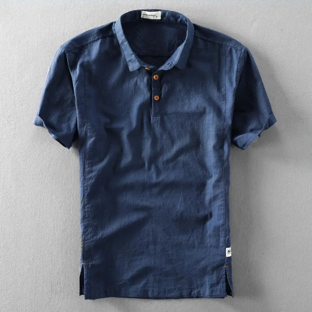 Shiro Linen Collar Tee