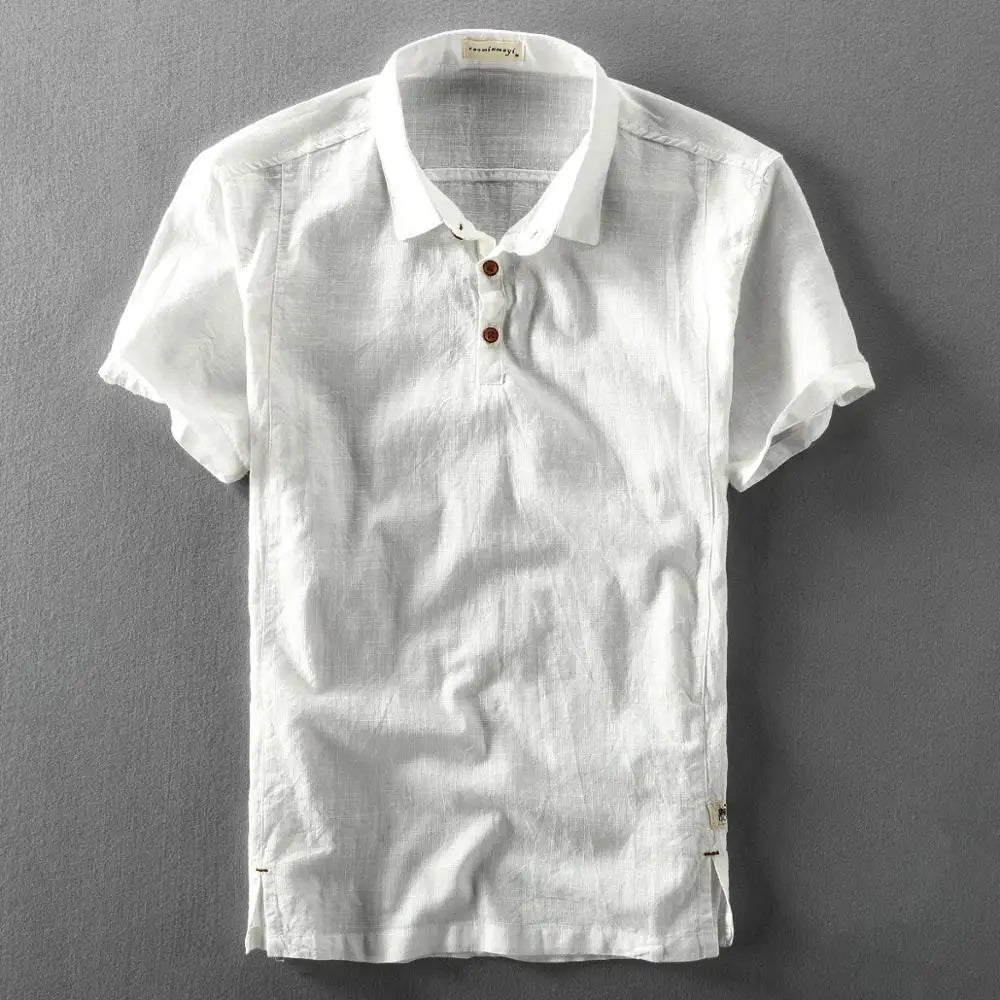 Shiro Linen Collar Tee