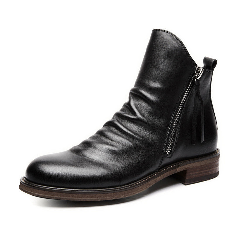 Men’s Genuine Leather Chelsea Ankle Boots
