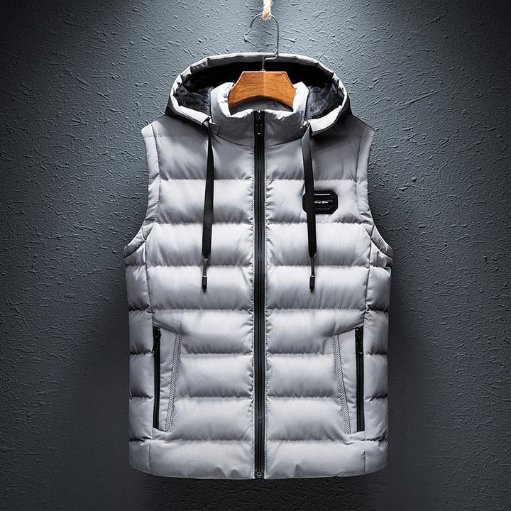 Men’s Hooded Fleece Lined Puffer Vest