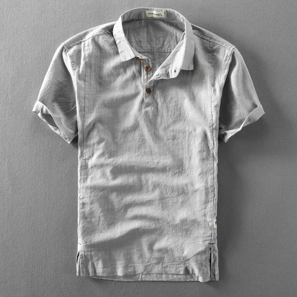 Shiro Linen Collar Tee