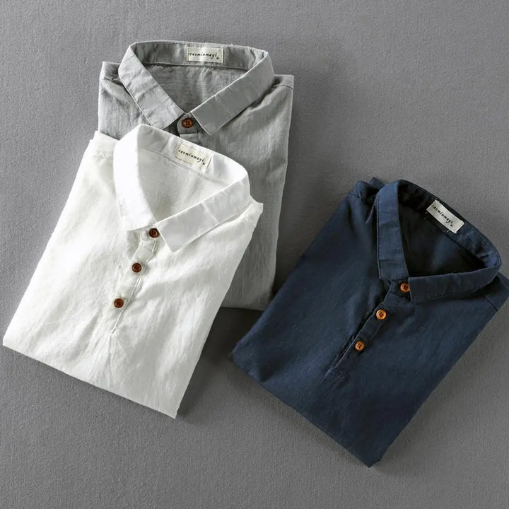 Shiro Linen Collar Tee