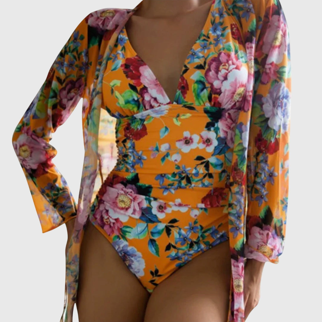 2 Piece Floral Swimsuit Set for Summer | Clara