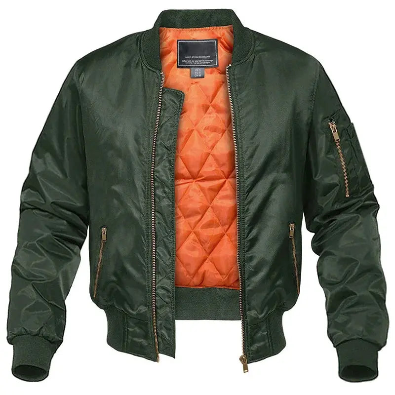 Men’s Classic Quilted Flight Bomber Jacket