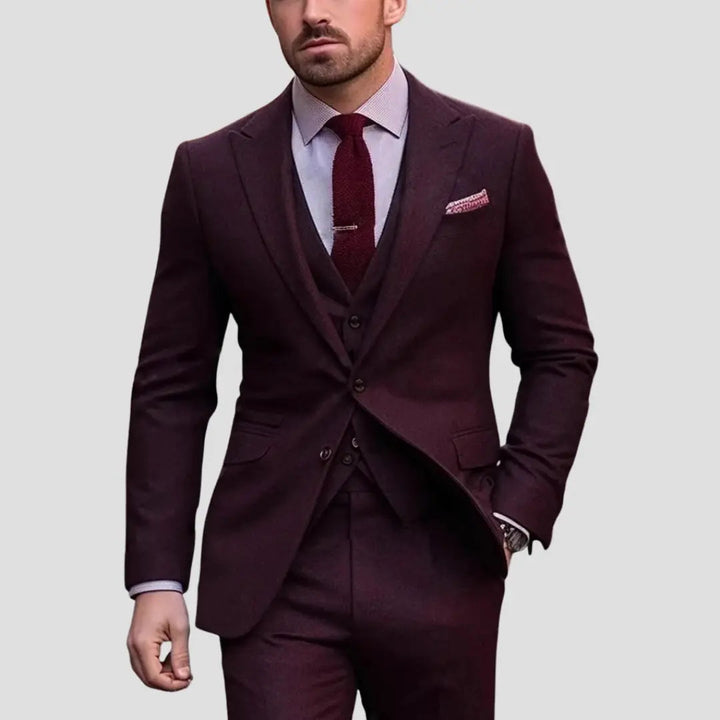 Men’s Slim Fit 3-Piece Formal Tailored Suit Set