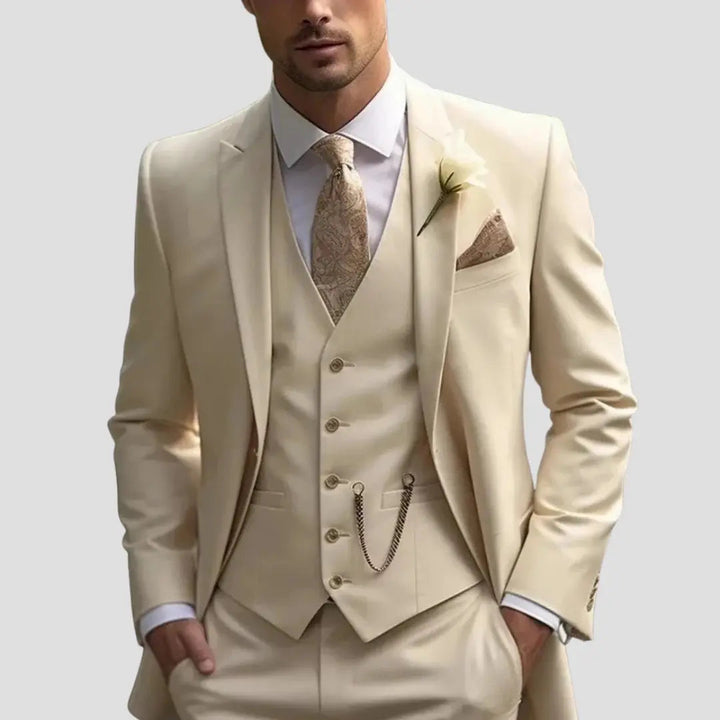 Men’s Slim Fit 3-Piece Formal Tailored Suit Set