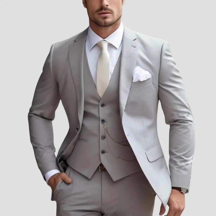 Men’s Slim Fit 3-Piece Formal Tailored Suit Set