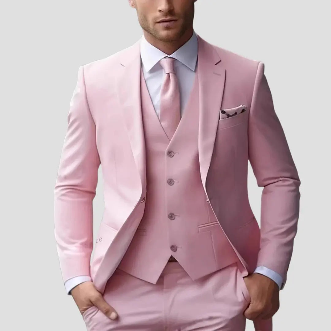 Men’s Slim Fit 3-Piece Formal Tailored Suit Set
