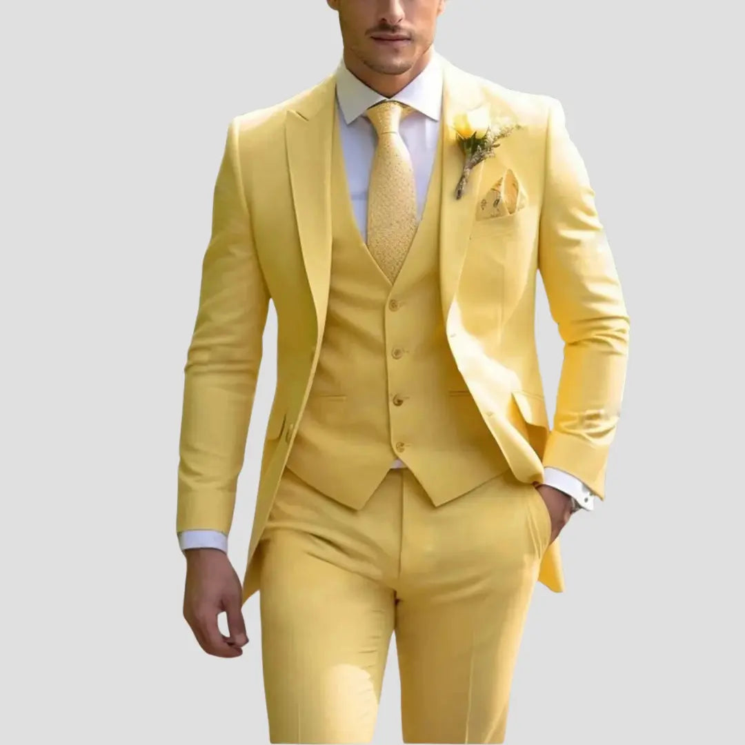 Men’s Slim Fit 3-Piece Formal Tailored Suit Set