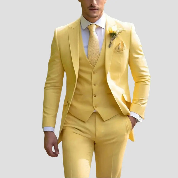 Men’s Slim Fit 3-Piece Formal Tailored Suit Set