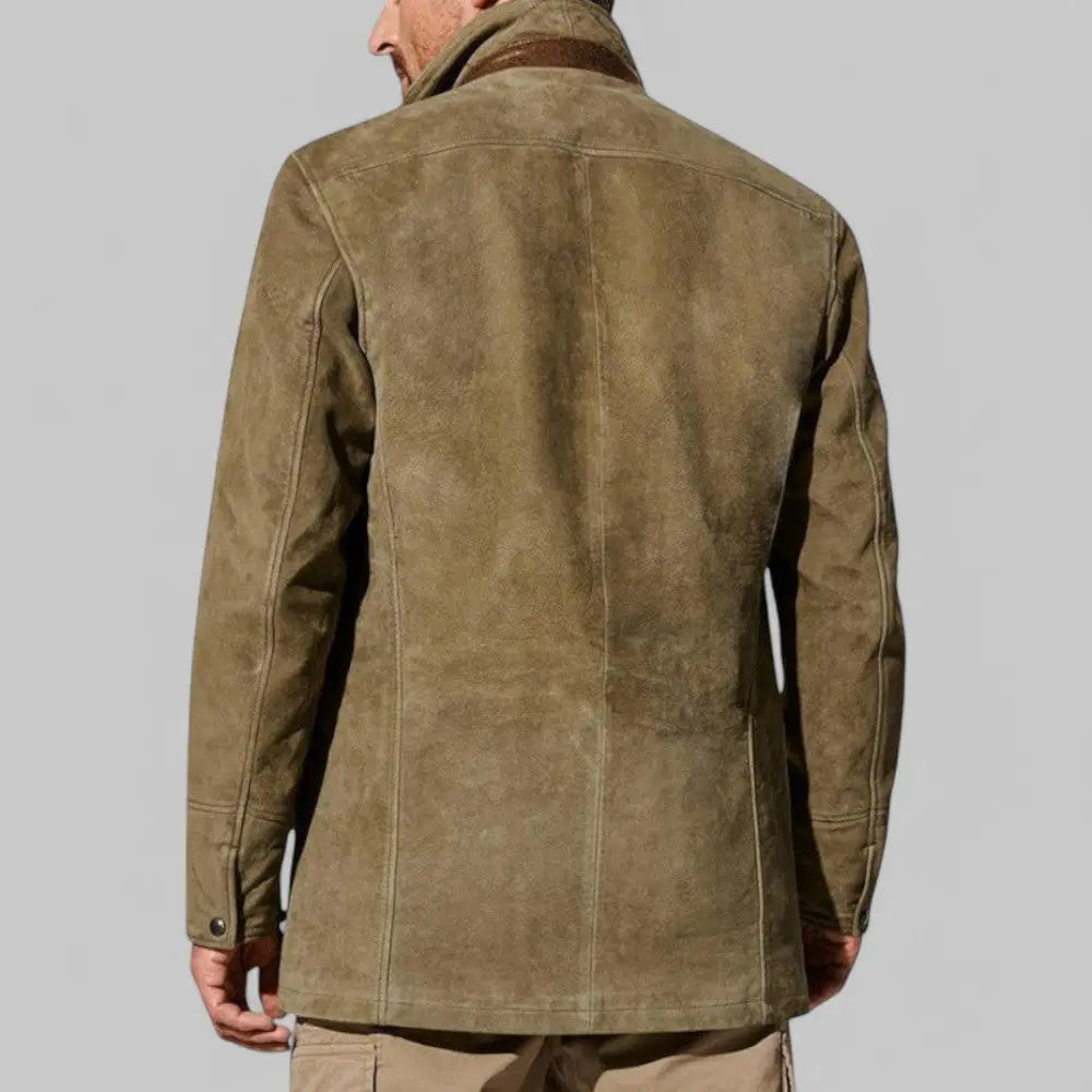 Men’s Premium Suede-Finish Heritage Blazer Jacket
