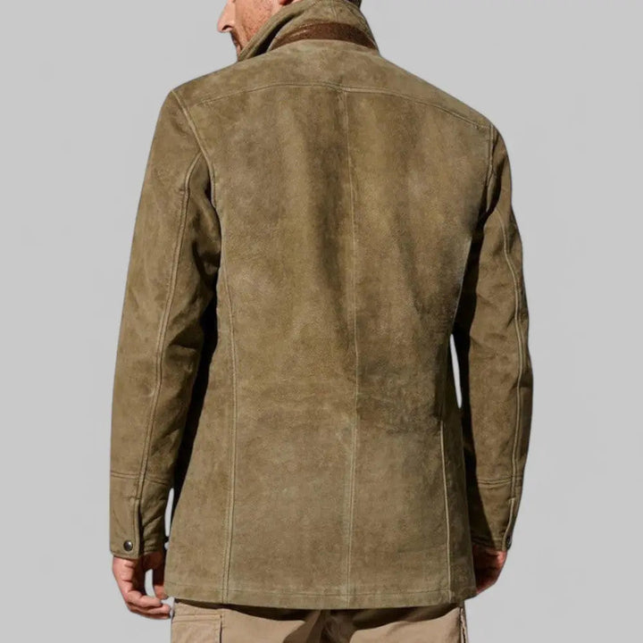 Men’s Premium Suede-Finish Heritage Blazer Jacket