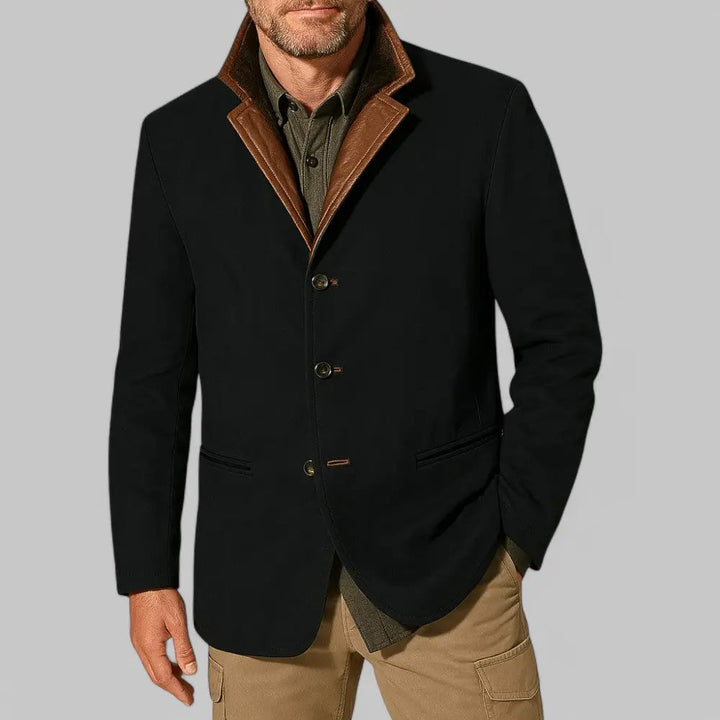 Men’s Premium Suede-Finish Heritage Blazer Jacket