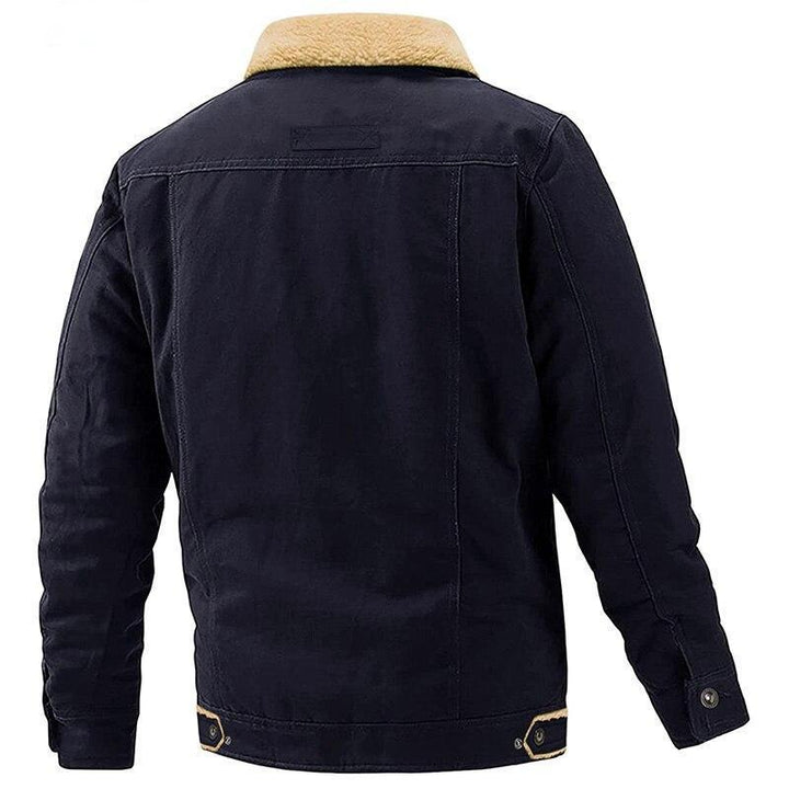 Men’s Sherpa Lined Cargo Jacket Fleece Interior