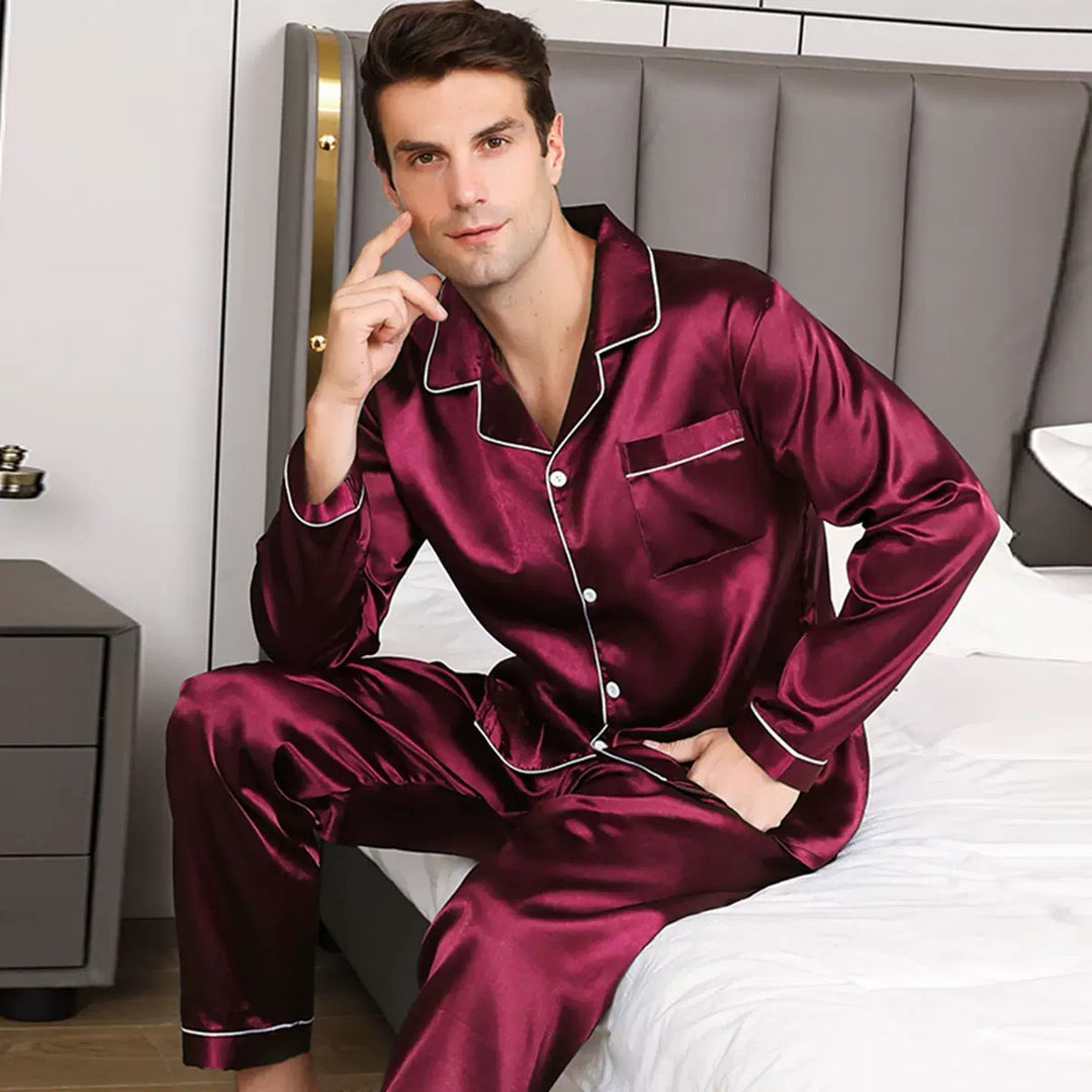 Men's Luxurious Silk Pyjama Set - Jefferson