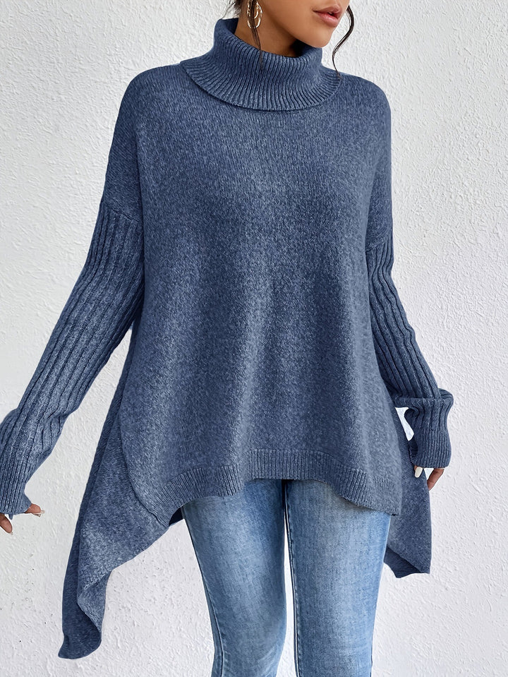 Women's Oversized Turtleneck Knit Jumper