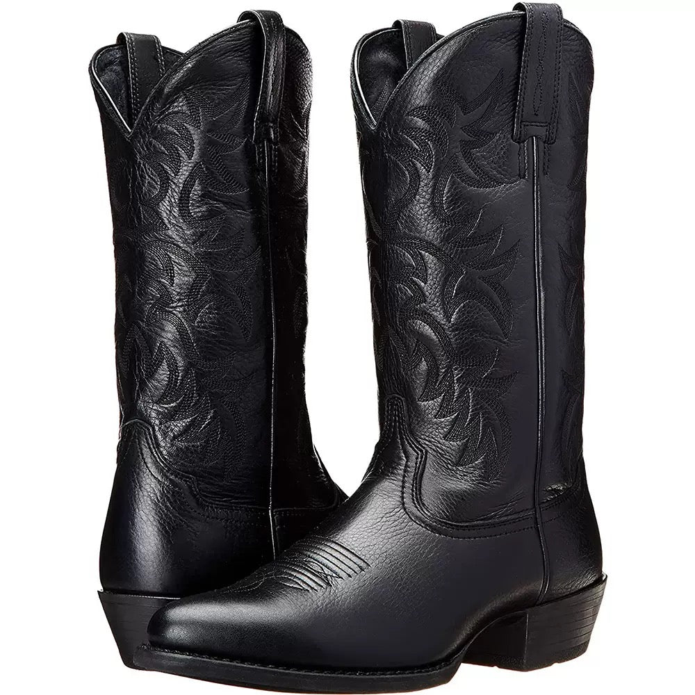 Men’s Western Embroidered Mid Calf Boots