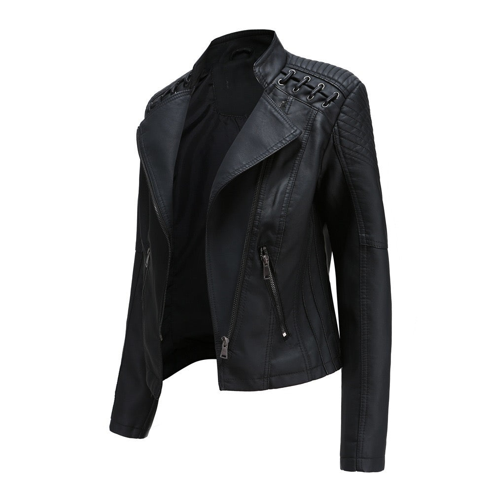 Women's Faux Leather Biker Jacket
