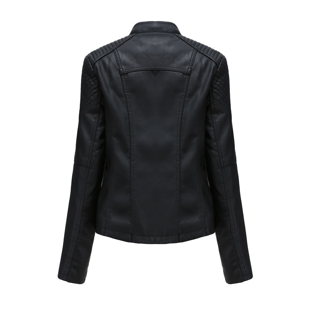 Women's Faux Leather Biker Jacket