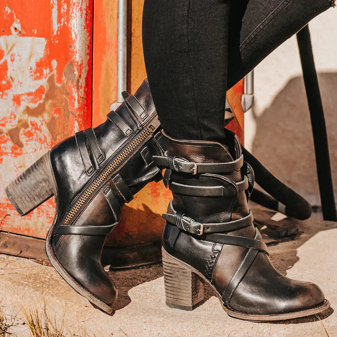 Women’s Western High Heel Mid Calf Boots