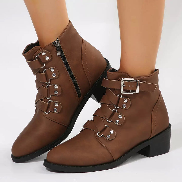 Women’s Buckle Strap Ankle Boots