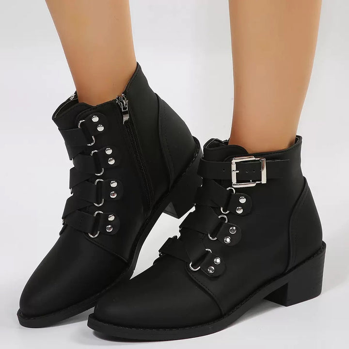 Women’s Buckle Strap Ankle Boots