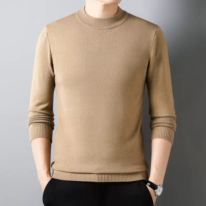Men’s Slim Fit Pullover Jumper Mock Neck