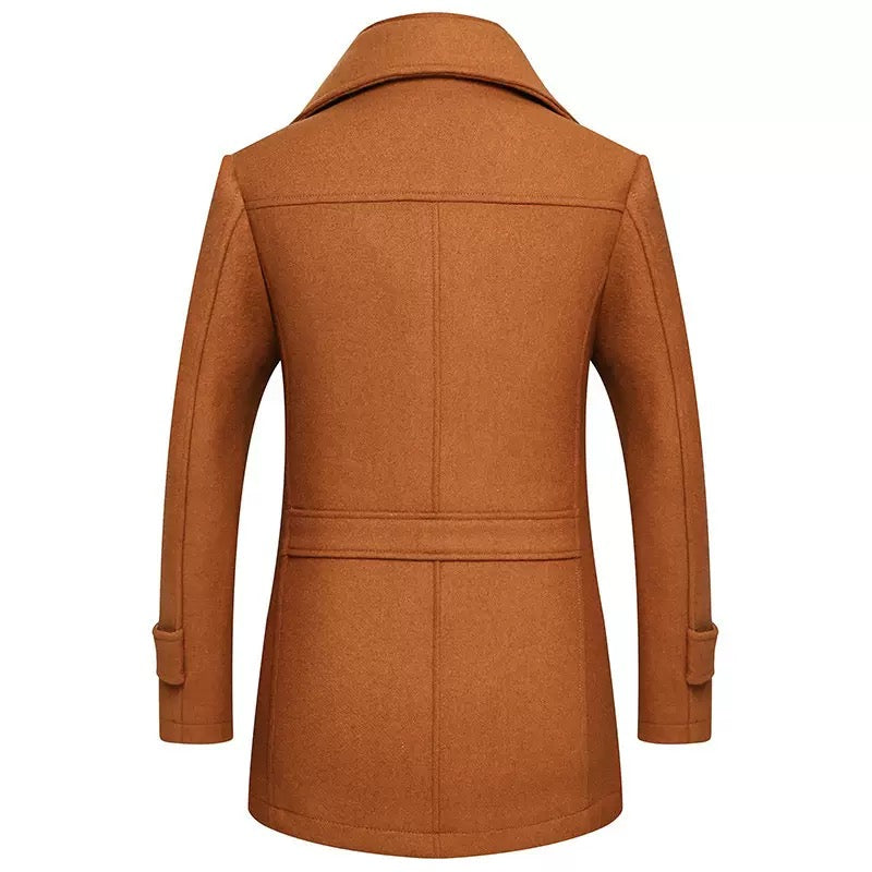 Men’s Wool Blend Overcoat Double Collar