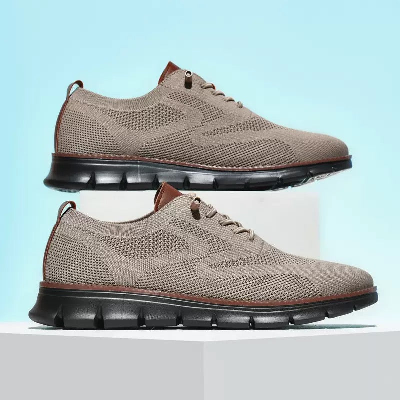 Men’s Flyknit Wingtip Cushioned Lightweight Sneakers