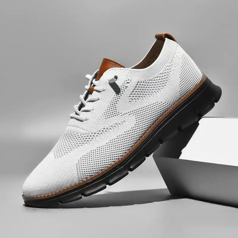 Men’s Flyknit Wingtip Cushioned Lightweight Sneakers