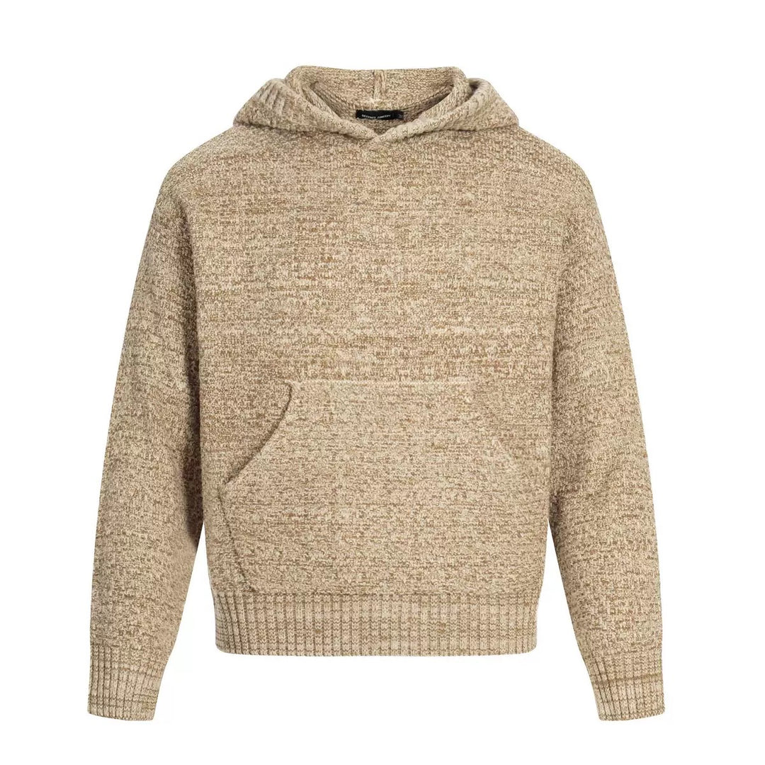 Men’s Chunky Knit Kangaroo-Pocket Hoodie