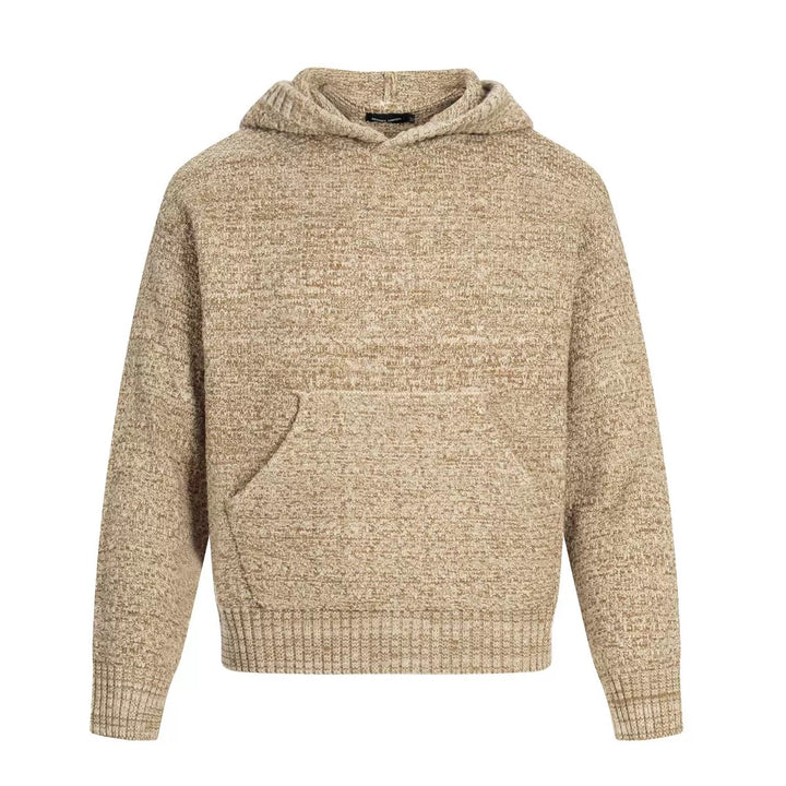 Men’s Chunky Knit Kangaroo-Pocket Hoodie