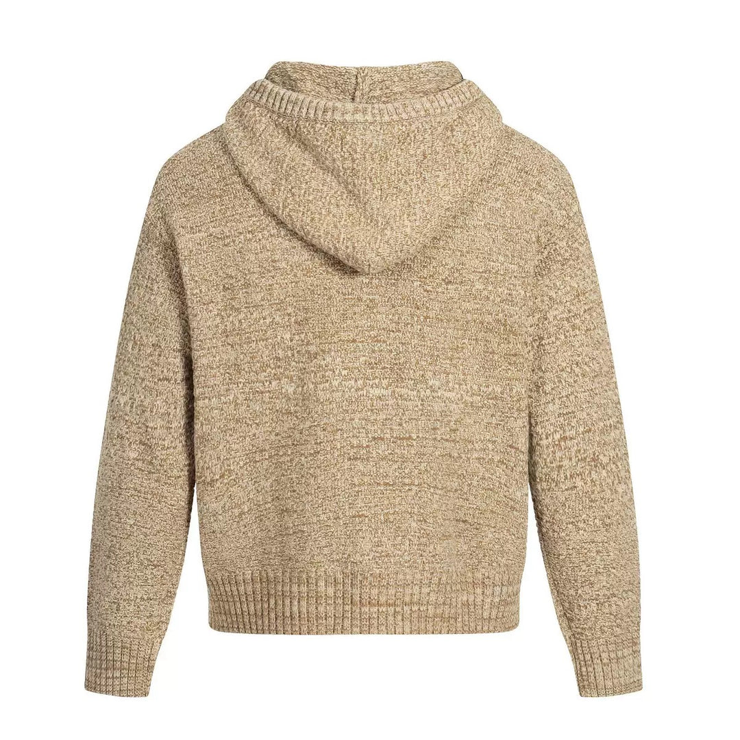 Men’s Chunky Knit Kangaroo-Pocket Hoodie