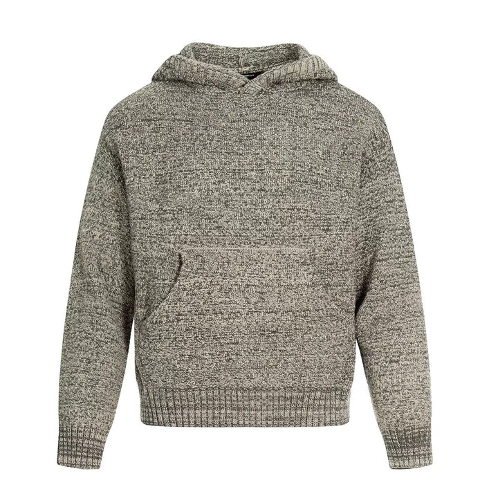 Men’s Chunky Knit Kangaroo-Pocket Hoodie