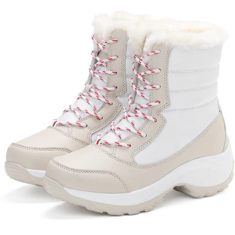 Women’s Fur-Lined Lace-Up Platform Snow Boots