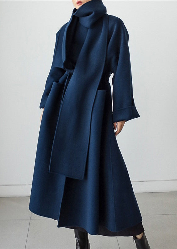Women’s Wool Wrap Belted Maxi Winter Coat