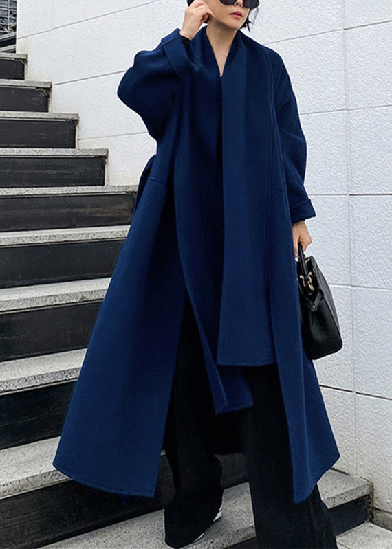 Women’s Wool Wrap Belted Maxi Winter Coat