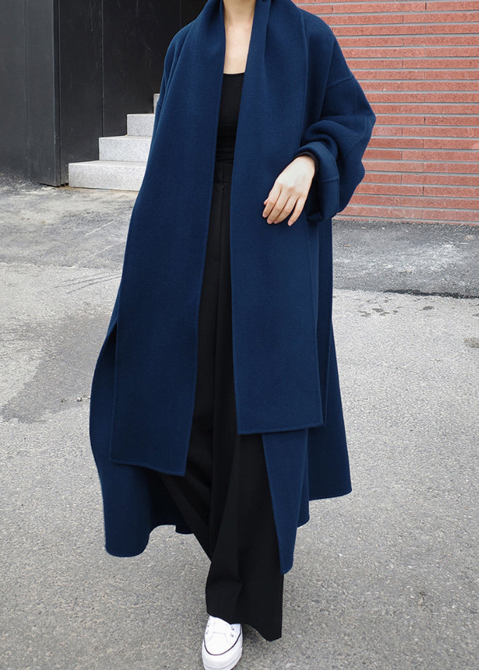 Women’s Wool Wrap Belted Maxi Winter Coat