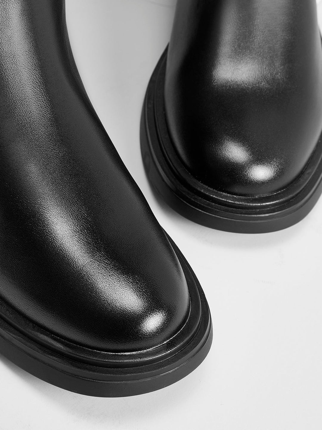 Women’s Faux Leather Flat Knee-High Riding Boots