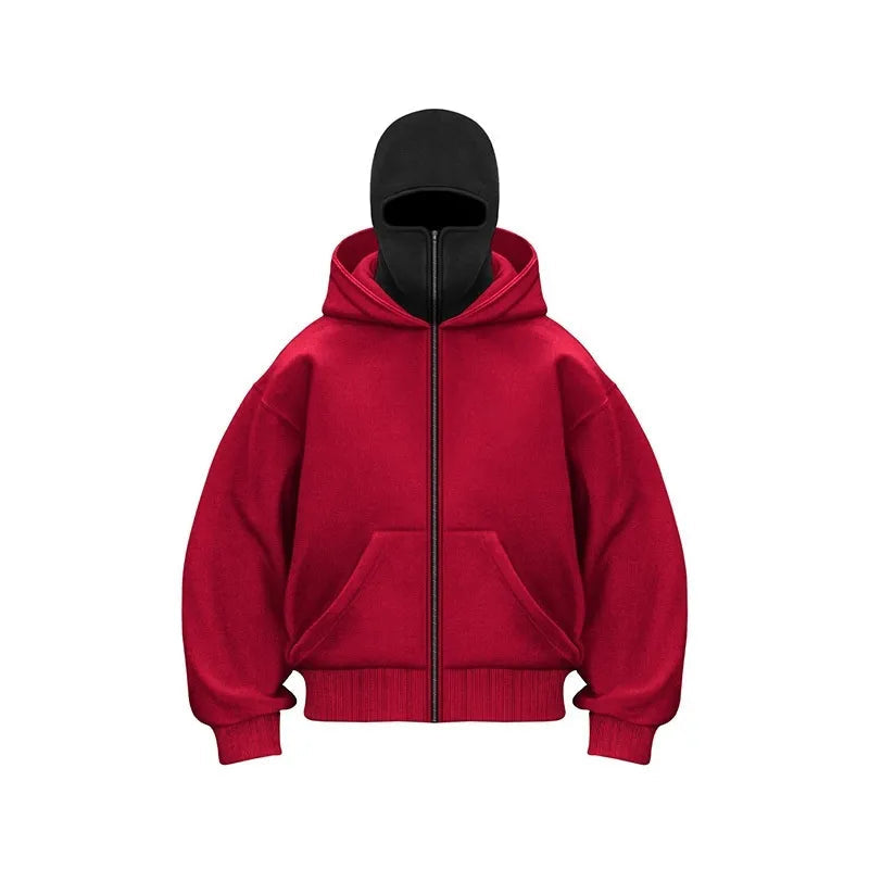 Men’s Full-Zip Balaclava Hooded Fleece Jacket
