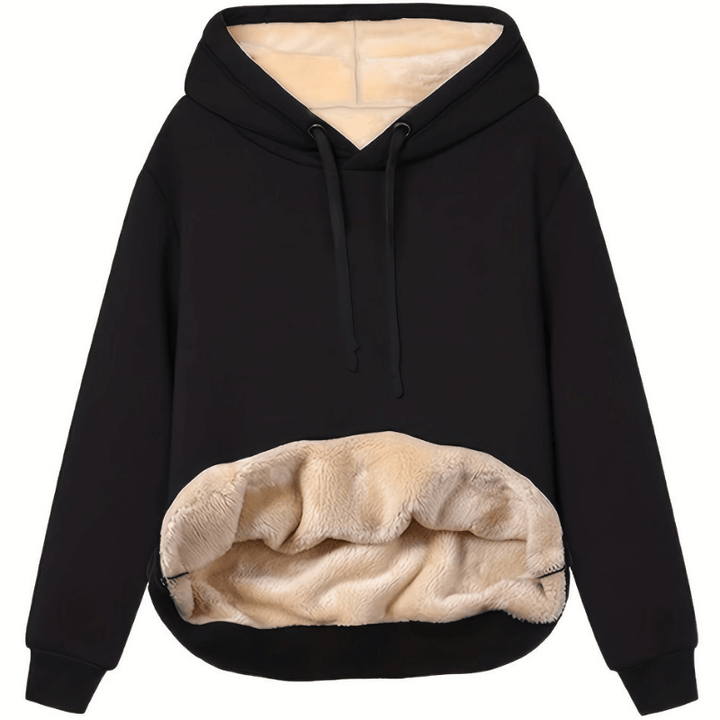 Women’s Sherpa-Lined Fleece Pullover Hoodie