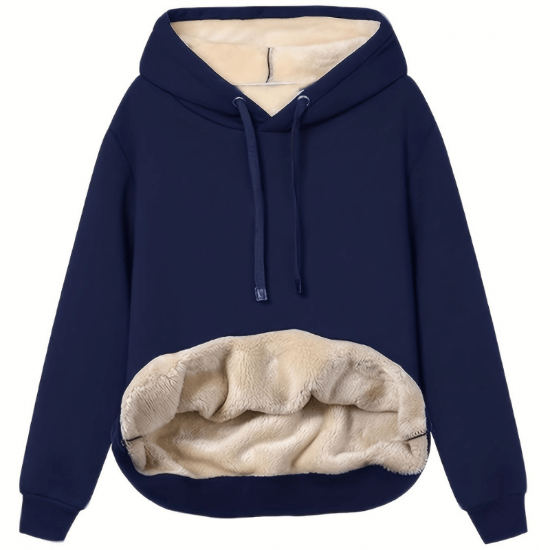 Women’s Sherpa-Lined Fleece Pullover Hoodie