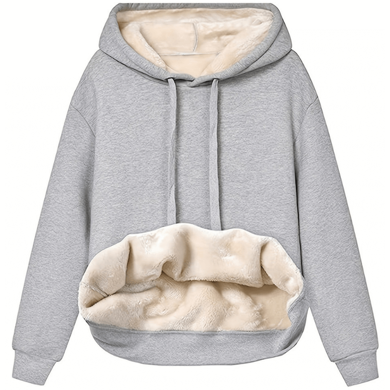 Women’s Sherpa-Lined Fleece Pullover Hoodie