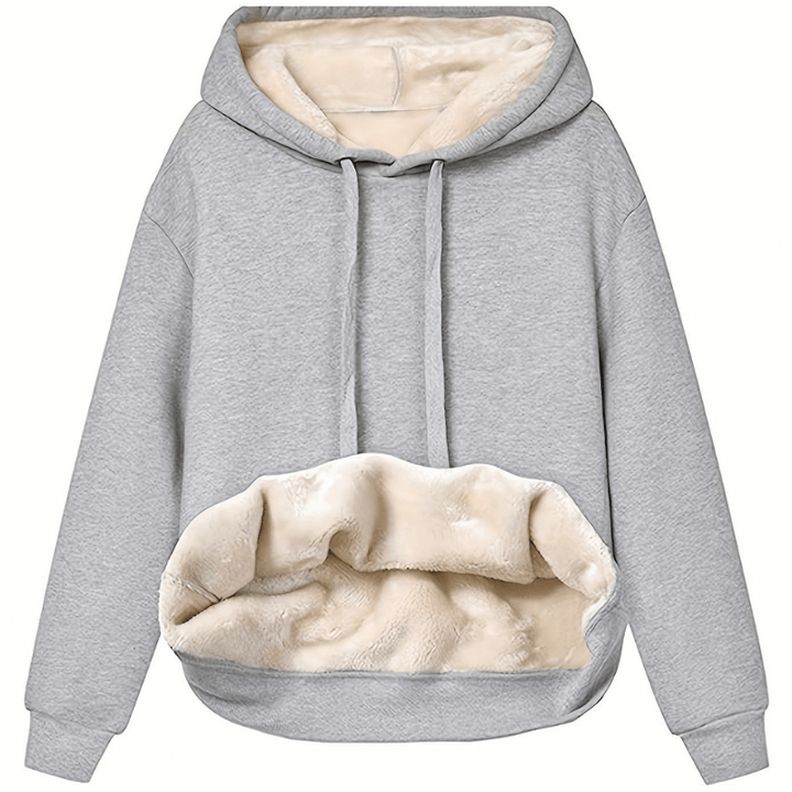 Women’s Sherpa-Lined Fleece Pullover Hoodie