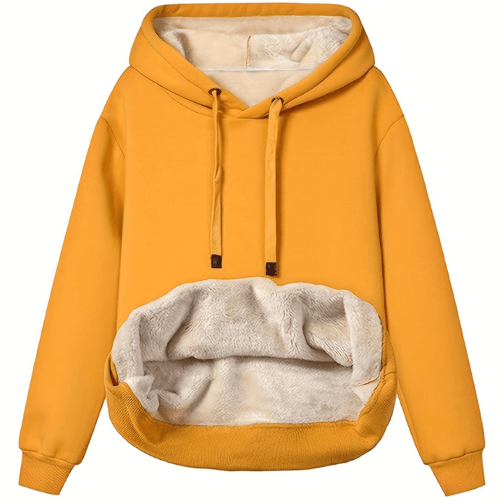 Women’s Sherpa-Lined Fleece Pullover Hoodie